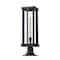 Z-Lite Glenwood 1 Light Outdoor Pier Mounted Fixture, Black & Clear 586PHBR-533PM-BK - alternate 2
